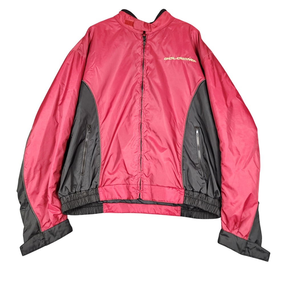 Honda Goldwing GL Motorcycle Jacket Mens 2XL Red Black Rider Collection Vintage